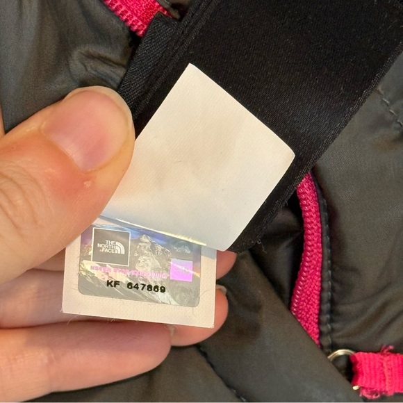 The North Face Girls Dark Gray/hot Pink Reversible Mossbud Jacket Size M 10-12 - Picture 8 of 13